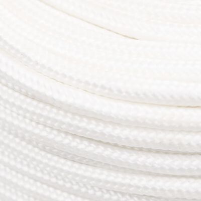 vidaXL Corda de barco 6 mm 25 m polipropileno branco completo