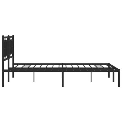 vidaXL Estrutura de cama com cabeceira 183x213 cm metal preto