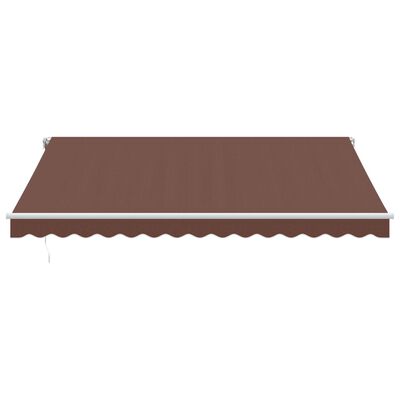 vidaXL Toldo retrátil automático 400x300 cm castanho