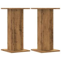 vidaXL Suportes de colunas 2 pcs derivados madeira carvalho artisiano
