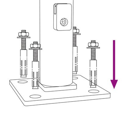 vidaXL Cerca de arame com flange 1,4x10 m antracite