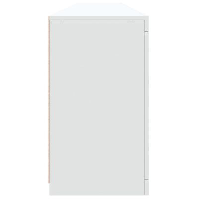 vidaXL Aparador com luzes LED 202x37x67 cm branco