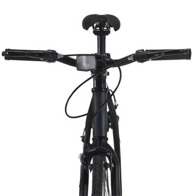 vidaXL Bicicleta de mudanças fixas 700c 55 cm preto