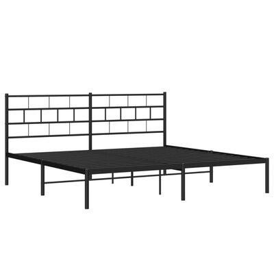 vidaXL Estrutura de cama com cabeceira 183x213 cm metal preto