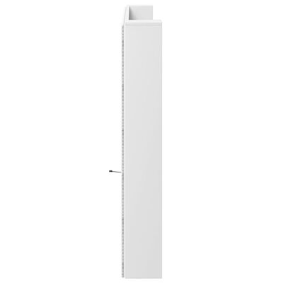 vidaXL Armário de cabeceira com luzes LED 220x16,5x103,5 cm branco