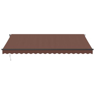 vidaXL Toldo retrátil automático 450x300 cm castanho