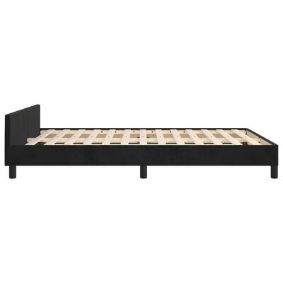 vidaXL Estrutura de cama c/ cabeceira 140x200 cm veludo preto