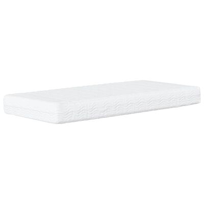 vidaXL Sofá-cama com colchão 100x200 cm tecido cinzento-escuro