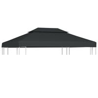 vidaXL Cobertura gazebo c/ 2 camadas 310 g/m² 4x3 m antracite