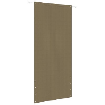 vidaXL Tela de varanda 120x240 cm tecido oxford cinza-acastanhado