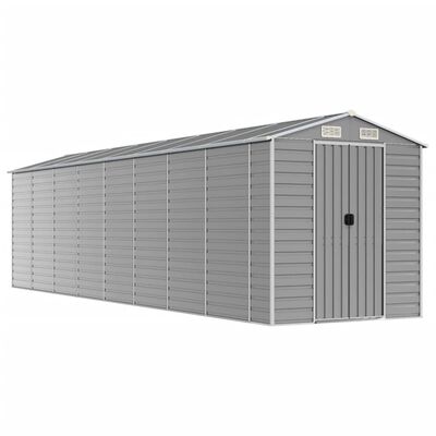 vidaXL Abrigo de jardim 191x725x198 cm aço galvanizado cinzento-claro