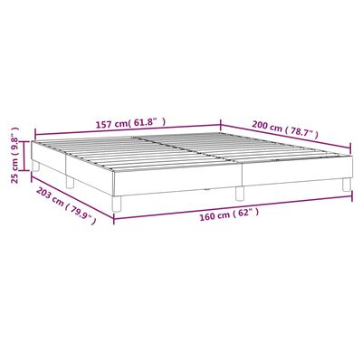 vidaXL Estrutura de cama 160x200 cm veludo cinzento-escuro