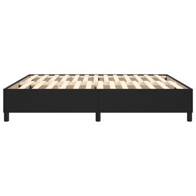 vidaXL Estrutura de cama 160x200 cm couro artificial preto