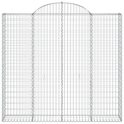 vidaXL Cestos gabião arqueados 13 pcs 200x50x180/200 ferro galvanizado