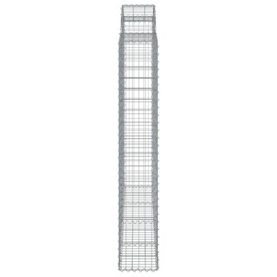 vidaXL Cestos gabião arqueados 14 pcs 200x50x180/200 ferro galvanizado