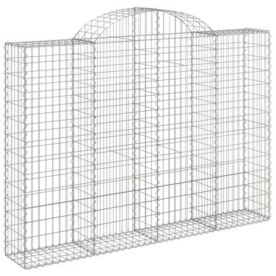 vidaXL Cestos gabião arqueados 25 pcs 200x30x140/160 ferro galvanizado