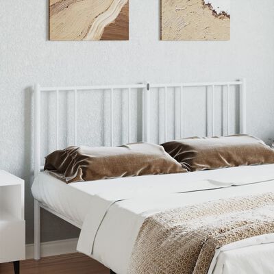 vidaXL Cabeceira de cama 150 cm metal branco