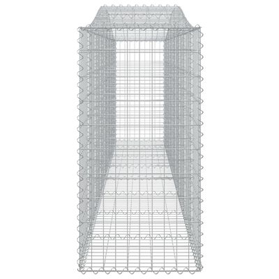 vidaXL Cestos gabião arqueados 2pcs 400x50x100/120cm ferro galvanizado