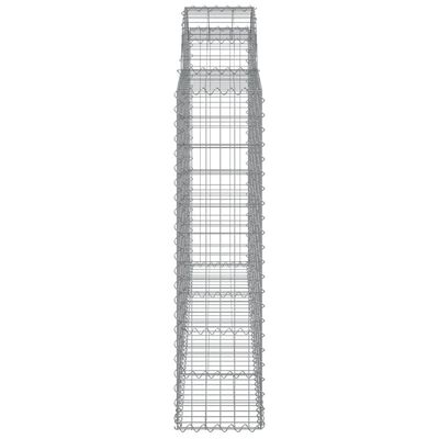 vidaXL Cestos gabião arqueados 18 pcs 200x30x120/140 ferro galvanizado