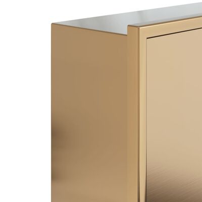 vidaXL Nicho parede p/ duche 62x32x9cm aço inoxidável dourado escovada