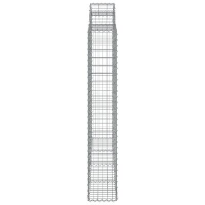 vidaXL Cestos gabião arqueados 3pcs 200x30x180/200cm ferro galvanizado