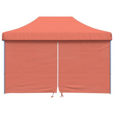 vidaXL Tenda p/ festas pop-up dobrável 4 paredes laterais terracotta