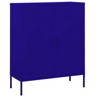 vidaXL Armário de arrumação aço 80x35x101,5 cm azul-marinho