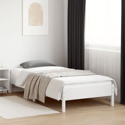 vidaXL Cama sem colchão 90x200 cm madeira de pinho maciça branco