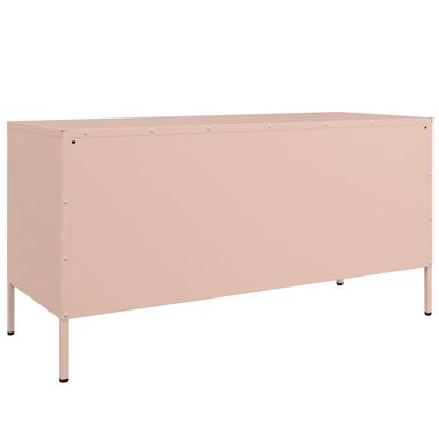 vidaXL Móvel de TV 100,5x39x50,5 cm aço rosa