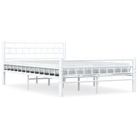 vidaXL Estrutura de cama metal 140x200 cm branco