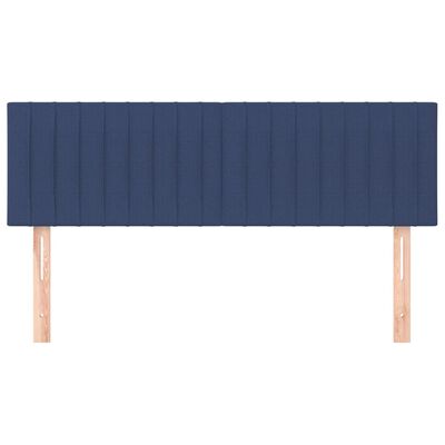 vidaXL Cabeceira de cama 2 pcs tecido 72x5x78/88 cm azul