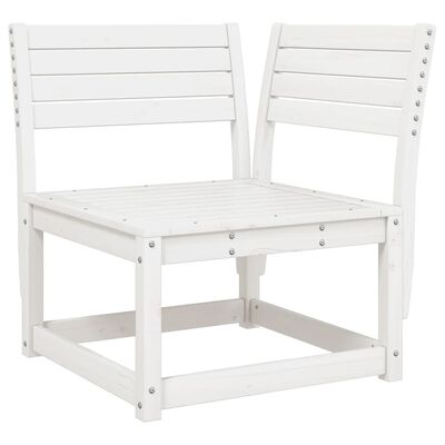 vidaXL 3 pcs conjunto sofás de jardim madeira de pinho maciça branco