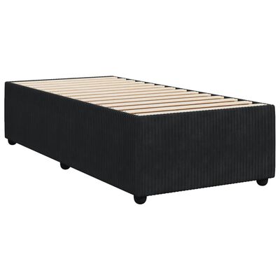 vidaXL Cama com molas/colchão 90x190 cm veludo preto