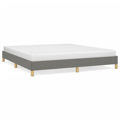 vidaXL Estrutura de cama sem colchão 180x200 cm tecido cinzento-escuro