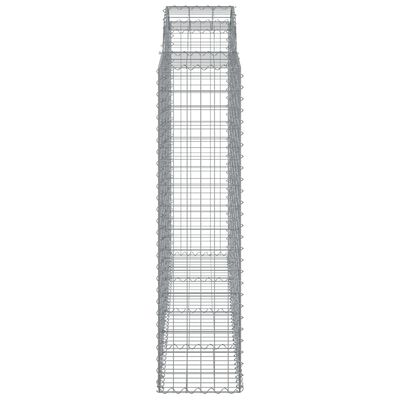 vidaXL Cestos gabião arqueados 3pcs 200x50x160/180cm ferro galvanizado