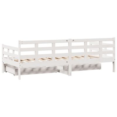 vidaXL Sofá-cama com gavetas 80x200 cm madeira de pinho maciça