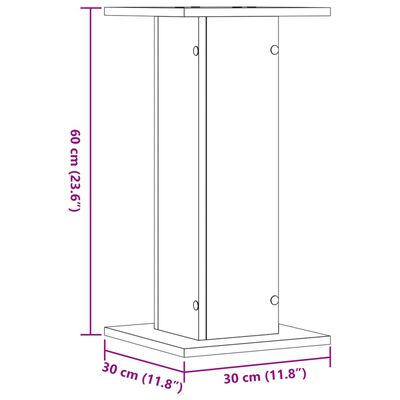 vidaXL Suportes p/ plantas 2 pcs 30x30x60 cm derivados madeira branco