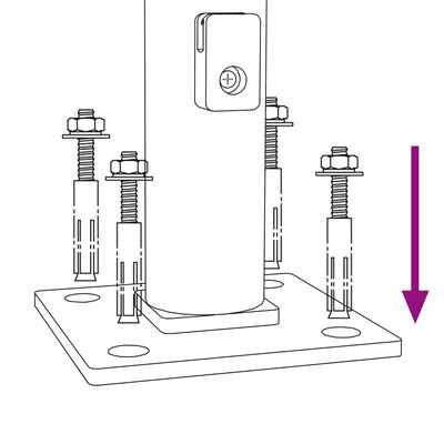 vidaXL Cerca de arame com flange 1,1x25 m antracite