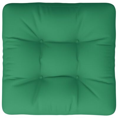 vidaXL Almofadão sofá de paletes 50x50x12 cm tecido verde