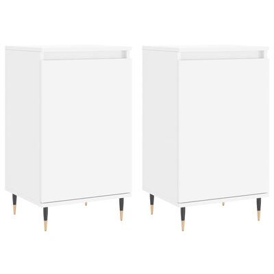 vidaXL Aparadores 2 pcs 40x35x70 cm derivados de madeira branco