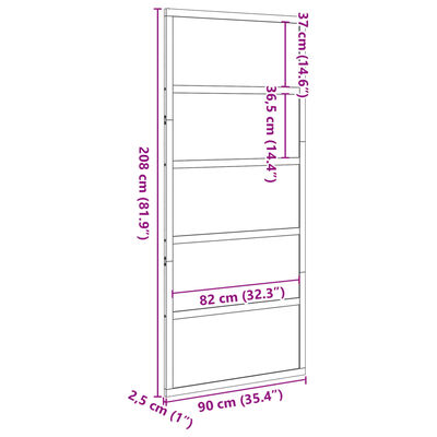 vidaXL Porta de celeiro 90x208 cm madeira de pinho maciça branco