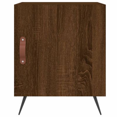 vidaXL Mesa cabeceira 2pcs 40x40x50cm deriv. madeira carvalho castanho