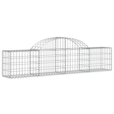 vidaXL Cestos gabião arqueados 12pcs 200x30x40/60 cm ferro galvanizado