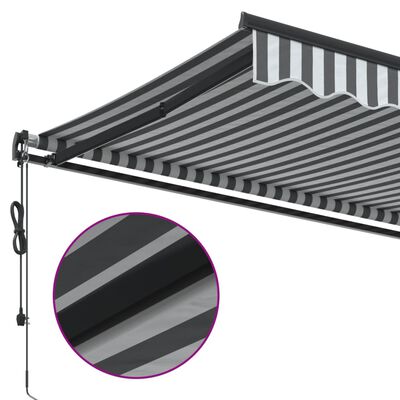 vidaXL Toldo retrátil automático 450x350 cm antracite e branco