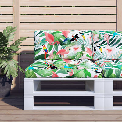 vidaXL Almofadão para sofá de paletes 80x40x12 cm tecido multicolorido