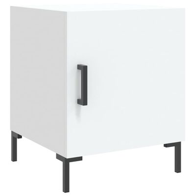 vidaXL Mesa de cabeceira 2 pcs 40x40x50 cm derivados de madeira branco