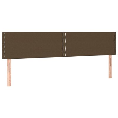 vidaXL Cabeceira de cama c/ luzes LED tecido 180x5x78/88 cm castanho