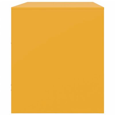 vidaXL Móveis de TV 2 pcs 67x39x44 cm aço amarelo mostarda