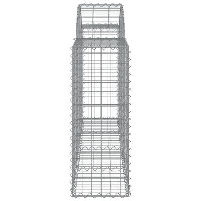 vidaXL Cestos gabião arqueados 10pcs 200x30x80/100cm ferro galvanizado