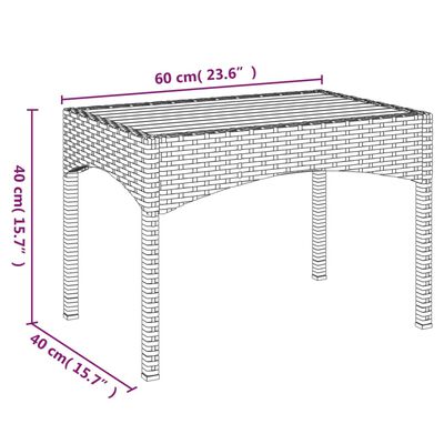 vidaXL 4 pcs conjunto de jardim p/ jardim c/ almofadões vime PE preto